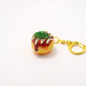 Takoyaki (Fried Octopus Ball) with Mayonnaise (small) Keychain - Fake Food Japan