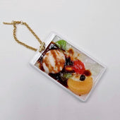 Anmitsu with Ice Cream Dessert Pass Case with Charm Bracelet - Fake Food Japan