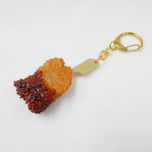 Bite-Size Kushi Katsu (Deep Fried Meat Skewer) with Sauce Keychain - Fake Food Japan
