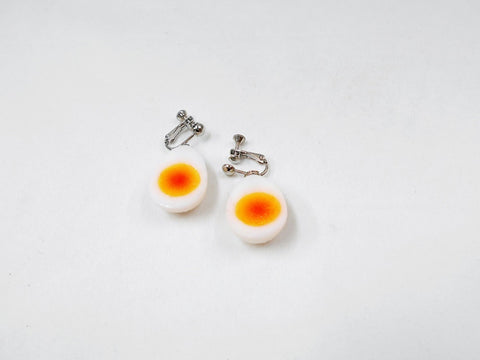 Boiled Quail Egg Clip-On Earrings