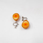 Boiled Quail Egg in Soy Sauce Clip-On Earrings - Fake Food Japan