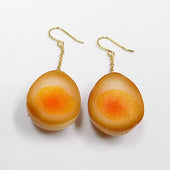 Boiled Quail Egg in Soy Sauce Pierced Earrings - Fake Food Japan