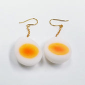 Boiled Quail Egg Pierced Earrings - Fake Food Japan