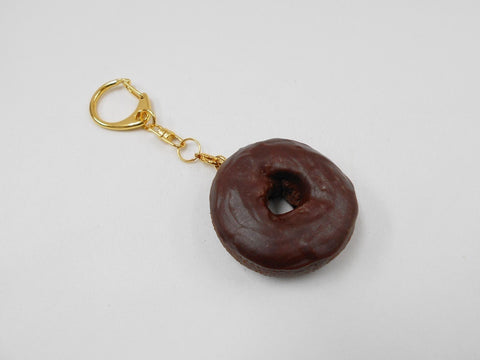 Chocolate Frosted Chocolate Doughnut (small) Keychain