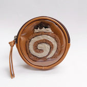 Chocolate Roll Cake Circular Purse - Fake Food Japan