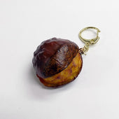 Cracked Open Chestnut Keychain - Fake Food Japan