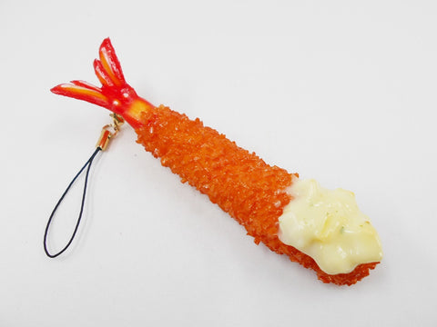 Deep Fried Shrimp (small) with Tartar Sauce Cell Phone Charm/Zipper Pull