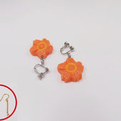 Flower-Shaped Carrot (mini) Pierced Earrings - Fake Food Japan