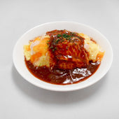 Fried Rice Omelette with Demi-Glace Sauce (small) Small Size Replica - Fake Food Japan