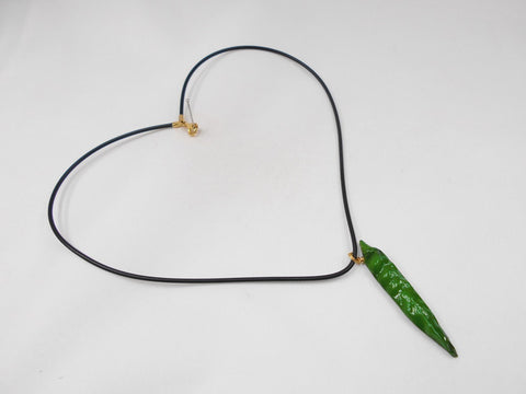 Green Chili Pepper (mini) Necklace
