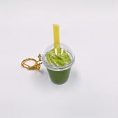 Green Tea (Matcha) with Whipped Cream (mini) Keychain - Fake Food Japan