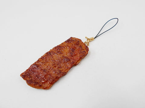 Grilled Beef Cell Phone Charm/Zipper Pull