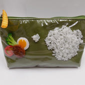 Hamburger Patty, Sunny-Side Up Egg, Broccoli & Cherry Tomato Purse - Fake Food Japan