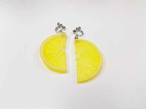Lemon Slice (half-size) Clip-On Earrings