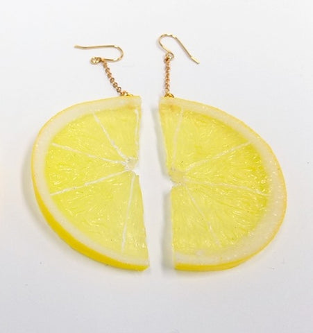 Lemon Slice (half-size) Pierced Earrings