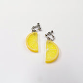 Lemon Slice (half-size small) Clip-On Earrings - Fake Food Japan