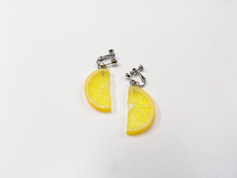 Lemon Slice (half-size small) Clip-On Earrings