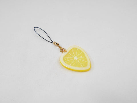 Lemon Slice (Heart-Shaped) Cell Phone Charm/Zipper Pull