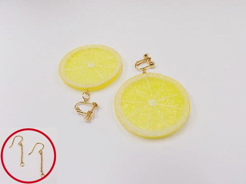 Lemon Slice Pierced Earrings