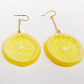 Lemon Slice (small) Pierced Earrings - Fake Food Japan