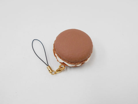Macaron (chocolate) Cell Phone Charm/Zipper Pull