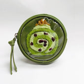 Matcha (Green Tea) Roll Cake Circular Purse - Fake Food Japan