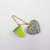 Melon & Melon (Heart-Shaped) (large) Bag Charm - Fake Food Japan