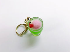 Melon Soda (mini) with Strawberry Ice Cream Keychain