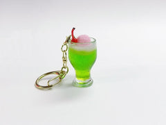 Melon Soda (mini) with Strawberry Ice Cream Keychain