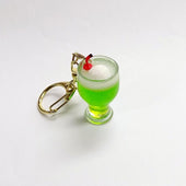 Melon Soda (mini) with Vanilla Ice Cream Keychain - Fake Food Japan