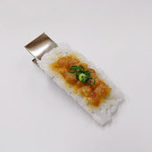 Natto (Fermented Soybeans) & Rice (large) Hair Clip - Fake Food Japan