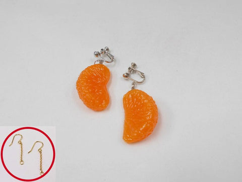 Orange Pierced Earrings