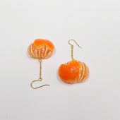 Orange (Heart-Shaped) Pierced Earrings - Fake Food Japan