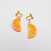 Orange Slice (half-size) Clip-On Earrings - Fake Food Japan
