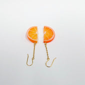 Orange Slice (half-size) Pierced Earrings - Fake Food Japan