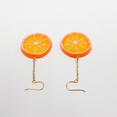 Orange Slice (small) Pierced Earrings - Fake Food Japan