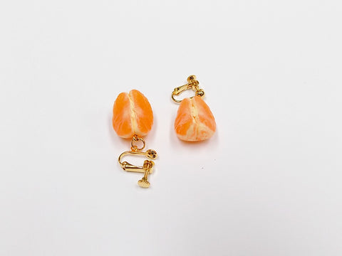 Peeled Orange (quarter-size) (mini) Clip-On Earrings