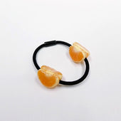 Peeled Orange (quarter-size) (mini) Hair Band (Pair Set) - Fake Food Japan