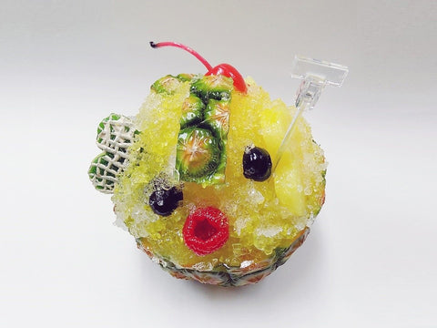 Pineapple Kakigori (Snow Cone/Shaved Ice) with Lemon Sauce Replica