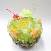 Pineapple Kakigori (Snow Cone/Shaved Ice) with Melon Sauce Replica - Fake Food Japan