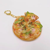 Pizza (Whole with Floating Slice) Keychain - Fake Food Japan