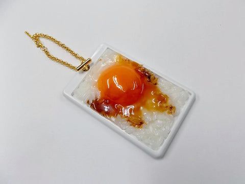 Raw Egg & Rice Pass Case with Charm Bracelet