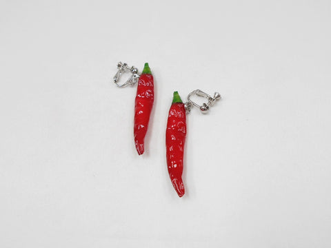 Red Chili Pepper (mini) Clip-On Earrings
