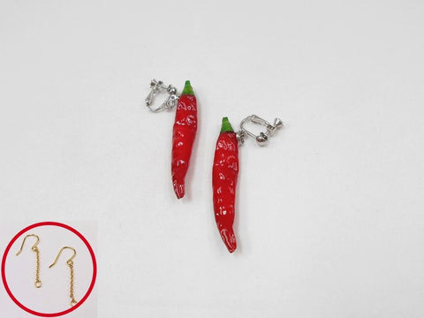 Red Chili Pepper (mini) Pierced Earrings