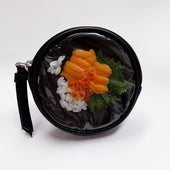 Salmon Roe & Sea Urchin Rice Circular Purse - Fake Food Japan