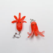 Sausage (Mouthless Octopus-Shaped) Clip-On Earrings - Fake Food Japan