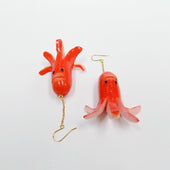 Sausage (Mouthless Octopus-Shaped) Pierced Earrings - Fake Food Japan
