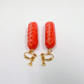 Sausage (small) Clip-On Earrings - Fake Food Japan