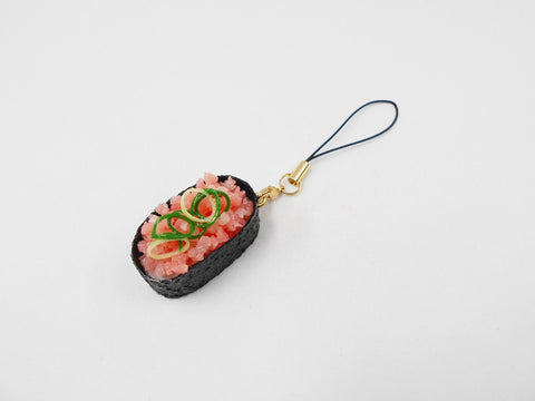Scallion & Tuna Battleship Roll Sushi (small) Cell Phone Charm/Zipper Pull