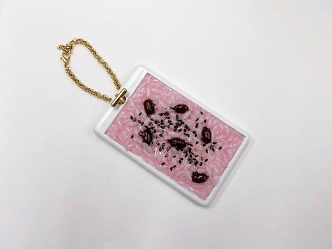 Sekihan (Red Bean Rice) Pass Case with Charm Bracelet